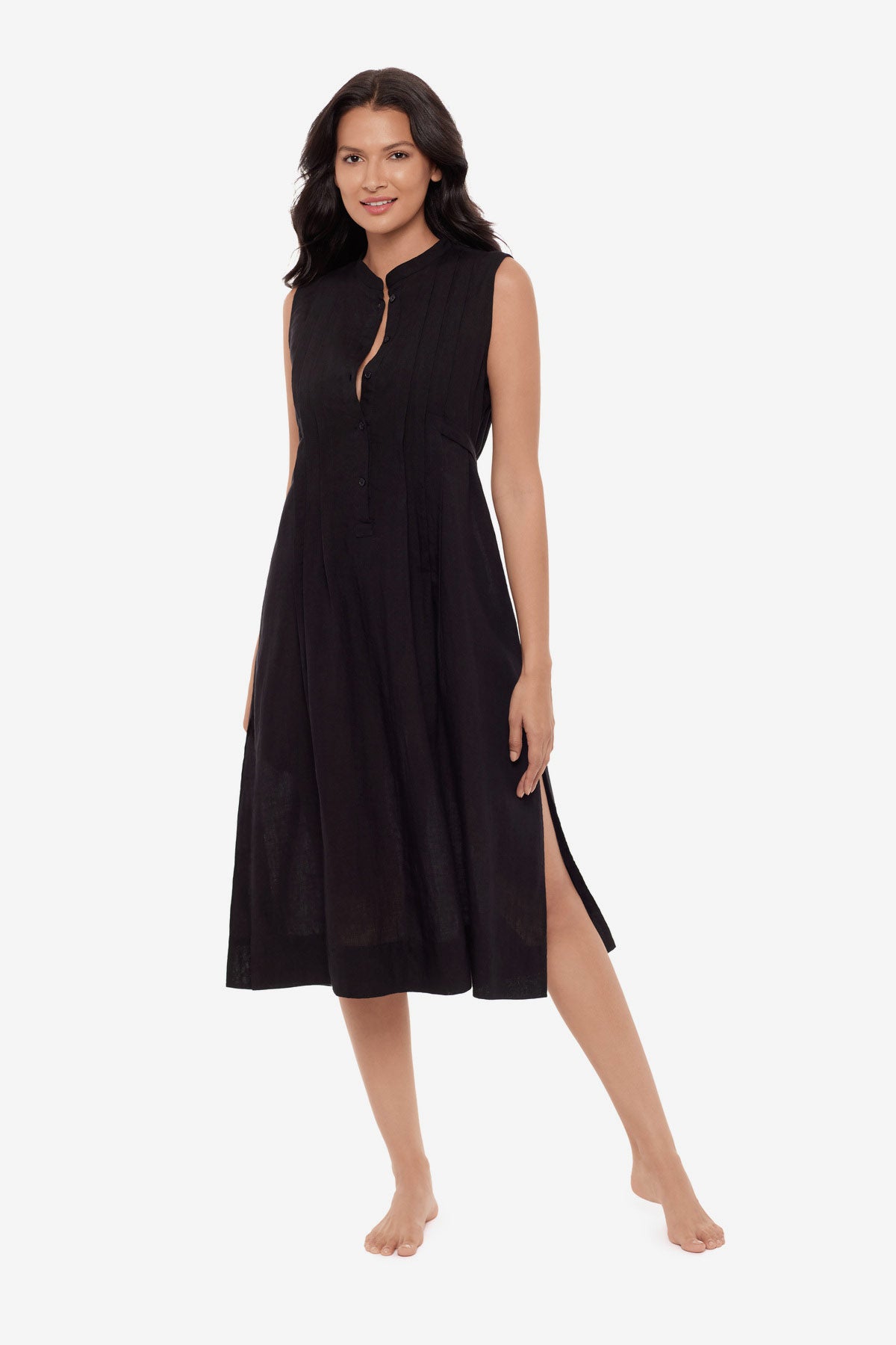 Pleated Beach Dress Cover Up