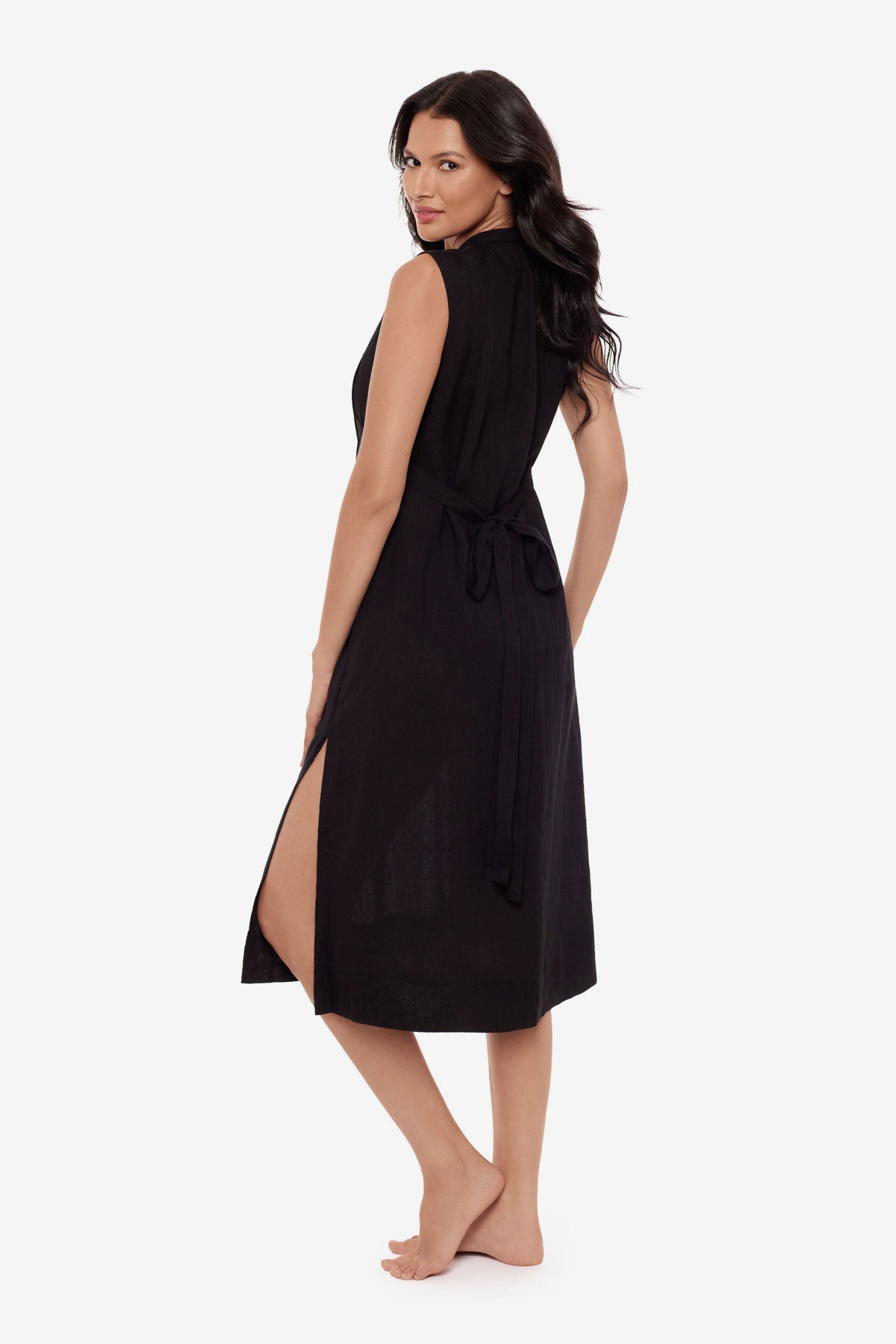 Pleated Beach Dress Cover Up