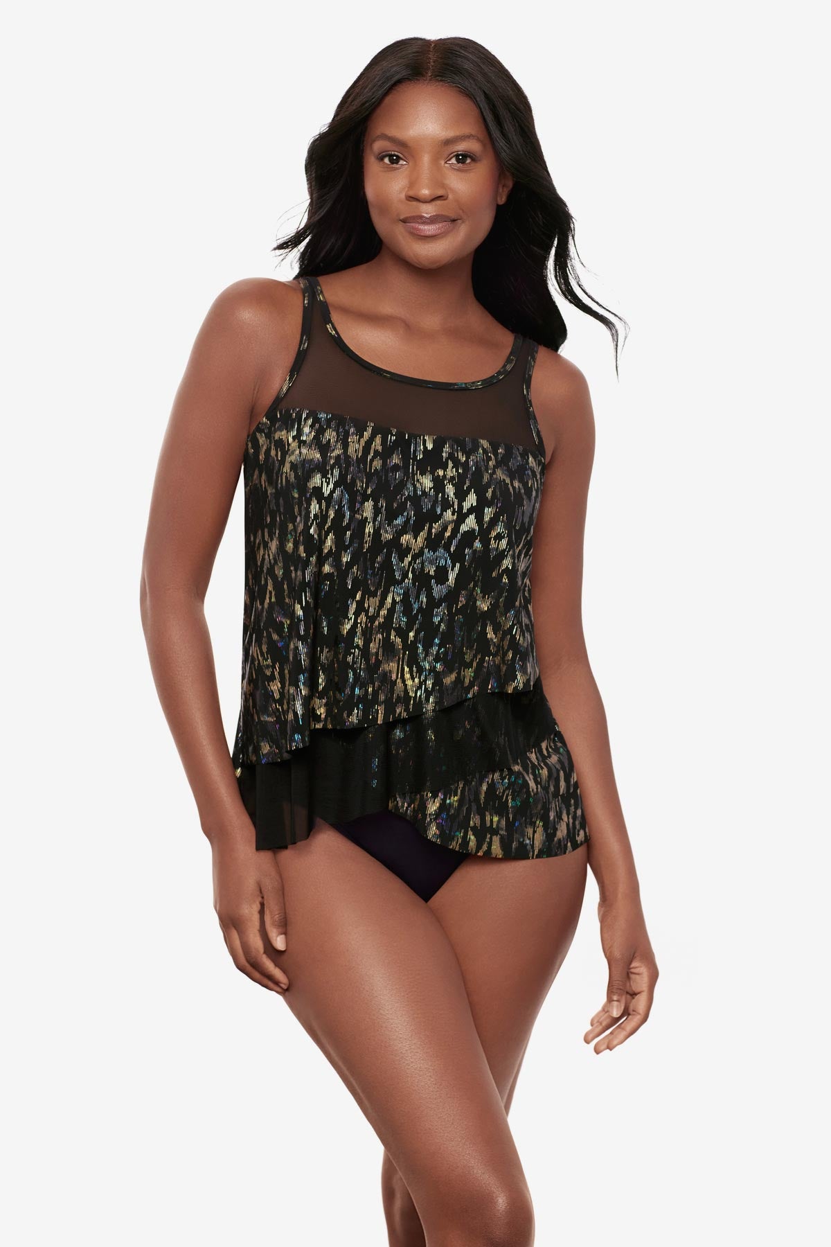 Mirage Tankini Top in Sparkle Plenty