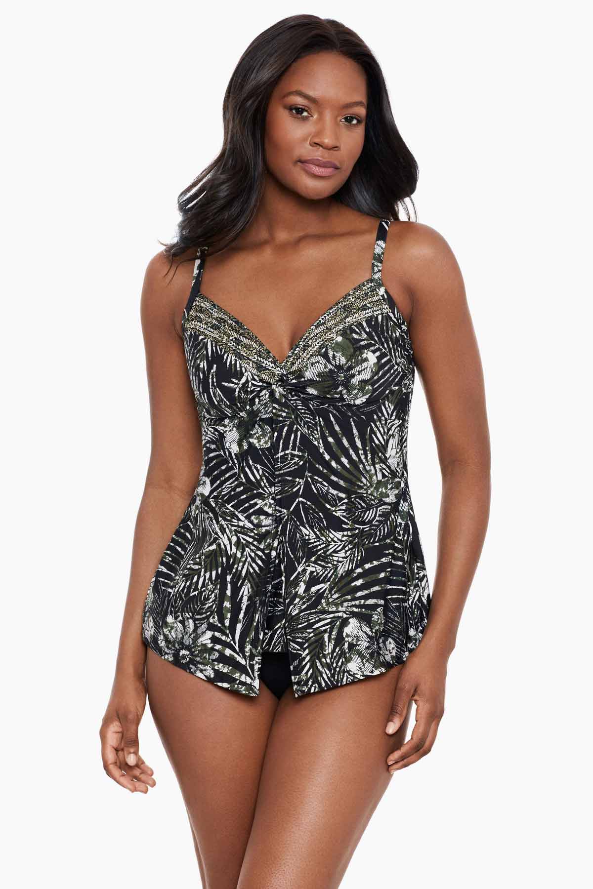 DD-Cup Love Knot Tankini Top in Zahara
