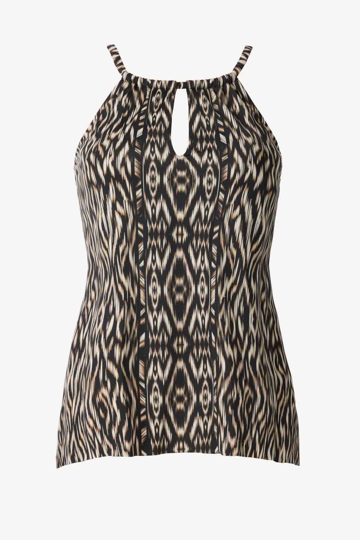 Peephole Tankini Top in Topkapi
