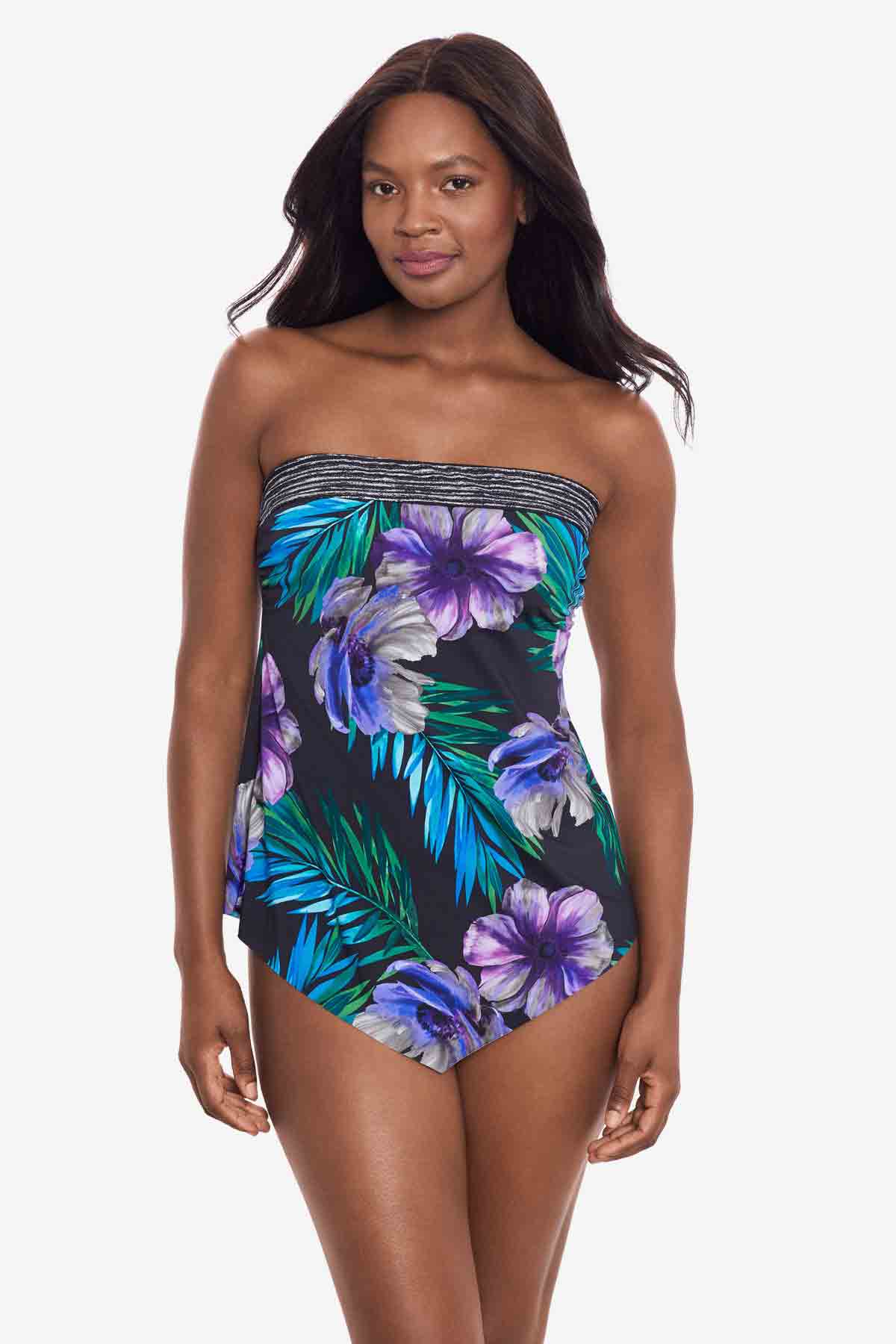 Hankini Tankini Top in Flora Aura