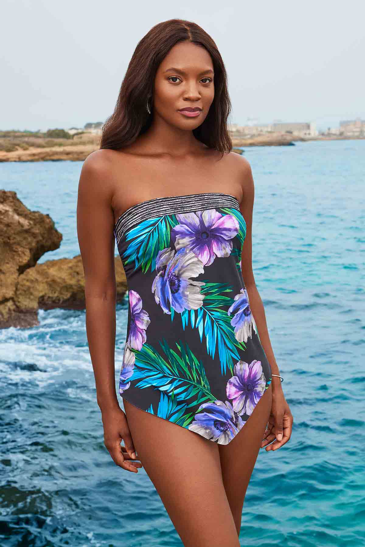 Hankini Tankini Top in Flora Aura