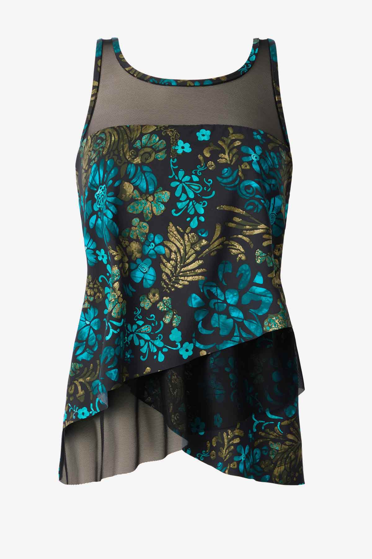 Mirage Tankini Top in Flor De Mare