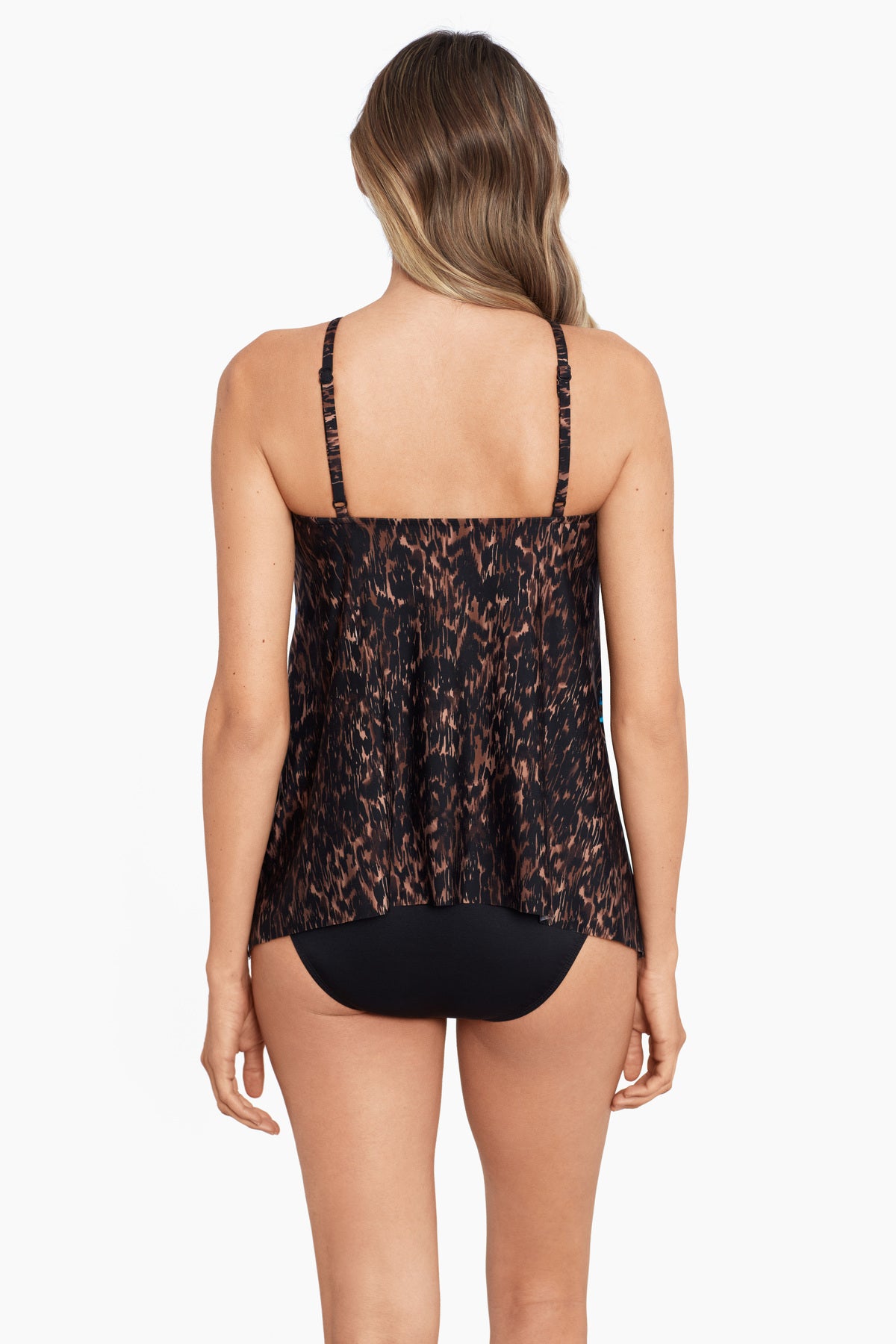 Peephole Tankini Top in Untamed
