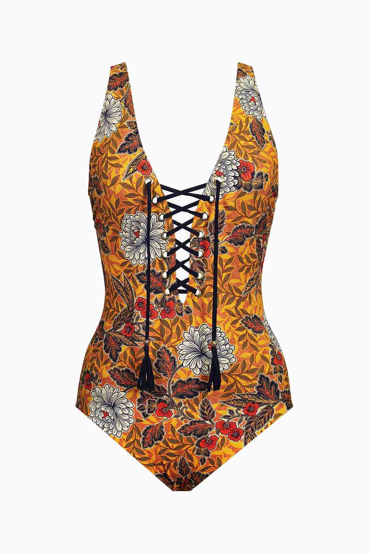 Gypsy Lace Up One Piece in Rhiannon