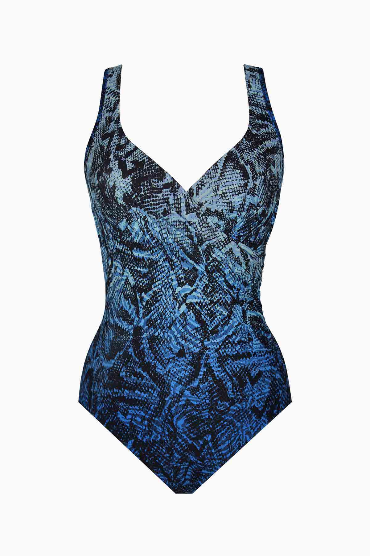 It's A Wrap One Piece in Boa Blues