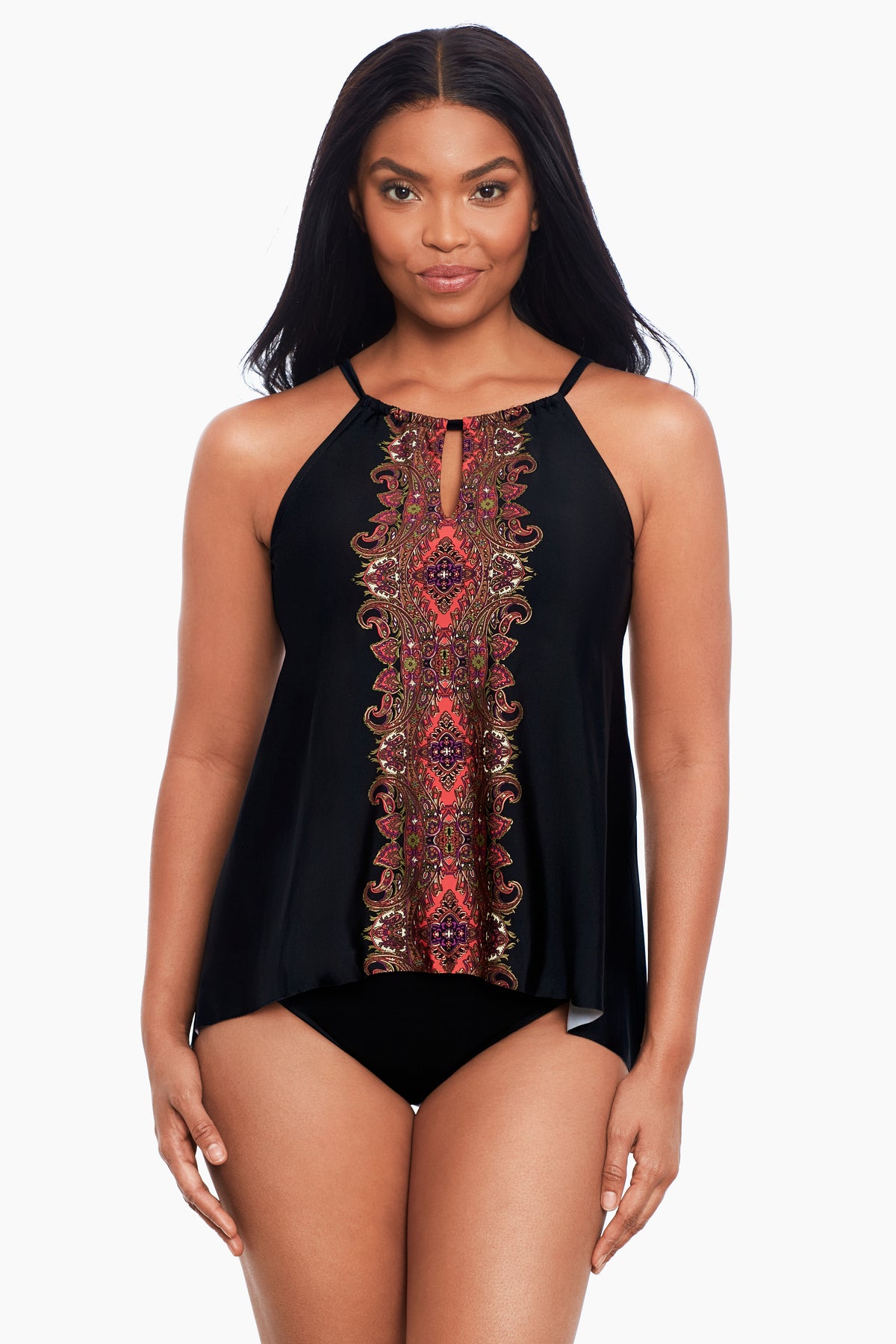 Peephole Tankini Top in Kashmir