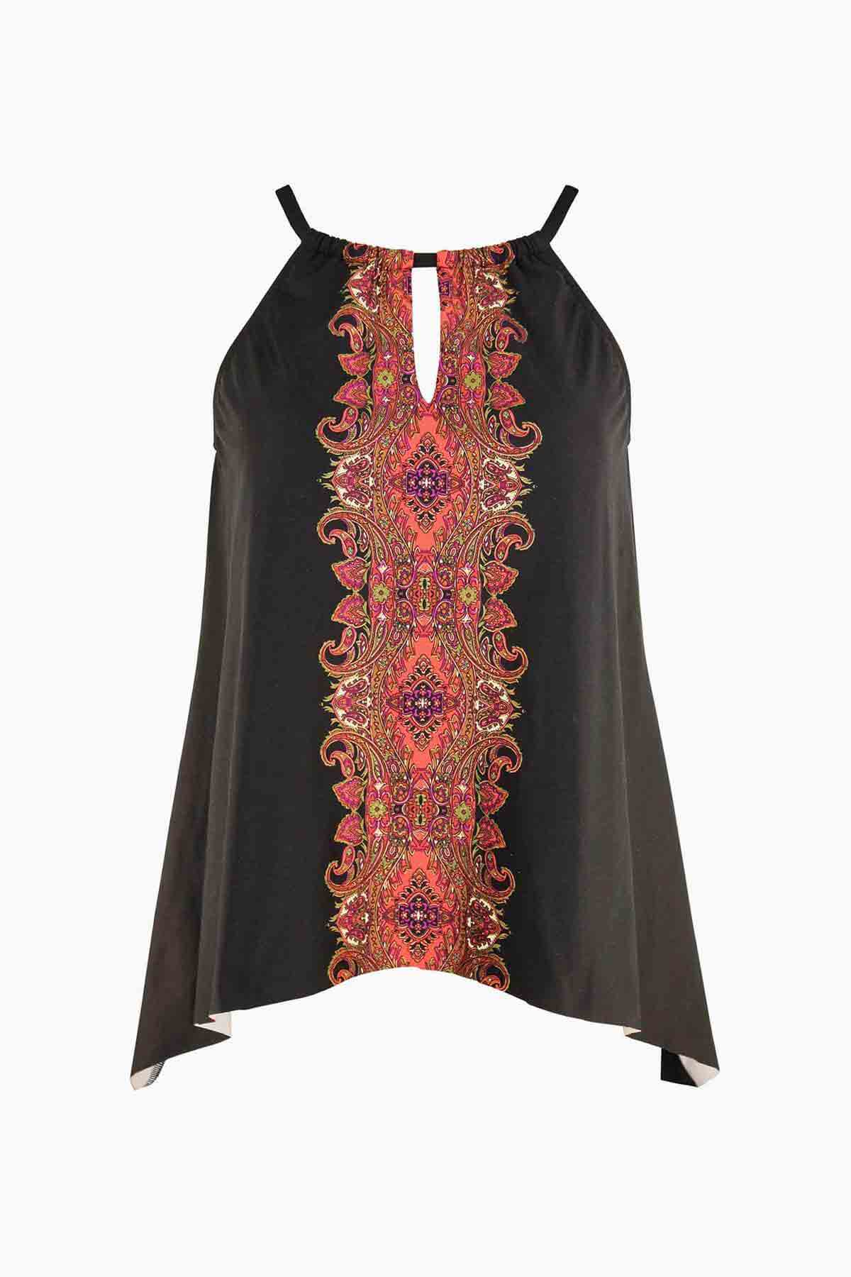 Peephole Tankini Top in Kashmir